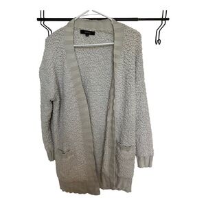 Zesica Women's Cardigan Sweater Long Sleeve Open Front Knit S Cream‎